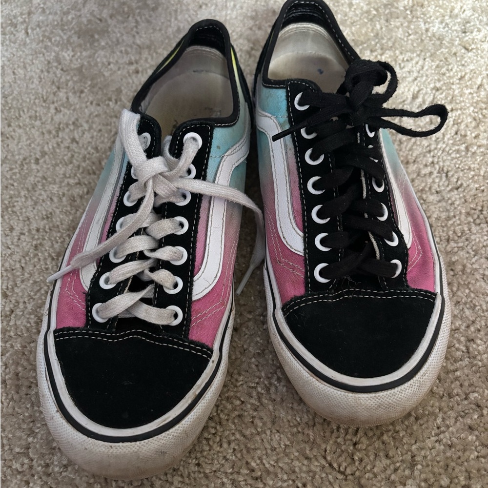 Vans Black and Pink Sneakers Gradient Design